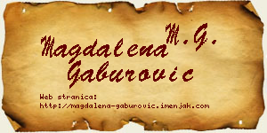 Magdalena Gaburović vizit kartica
